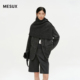 MESUX米岫25冬美丽诺羊毛混纺静奢多穿造型围巾领大衣MNWUI402