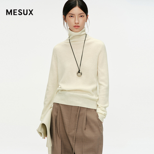 MESUX米岫25冬治愈衫 MNWUE429 系列康赛妮羊绒百搭高领打底羊绒衫