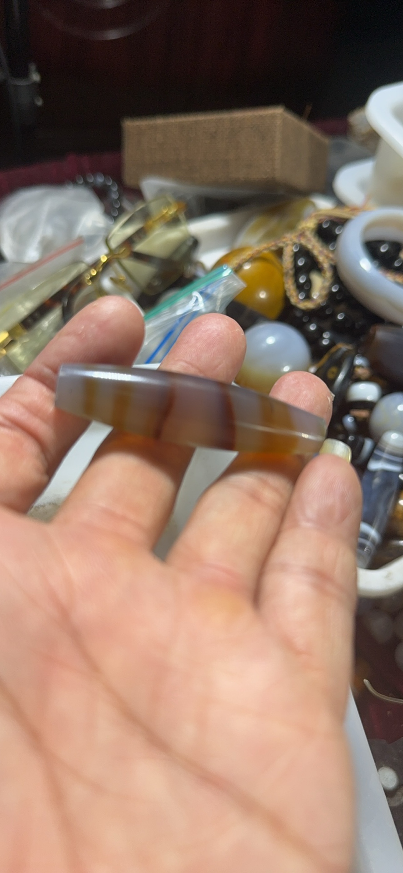 天然巴玉毛毛珠