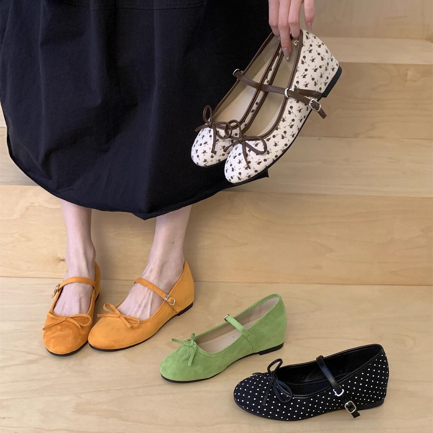 法式蝴蝶结内增高玛丽珍单鞋百搭
