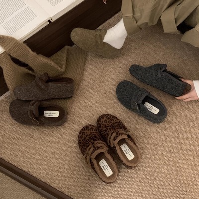 2025年新款法式厚底包头拖内增高