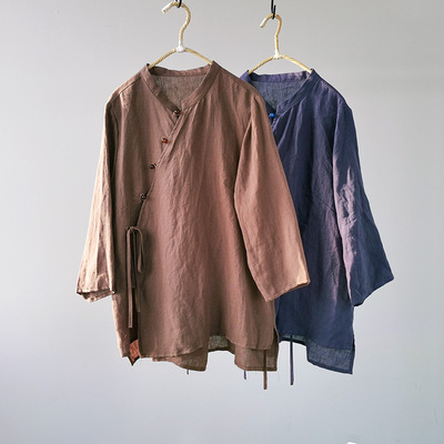 初秋新款亚麻中式禅意文艺汉服