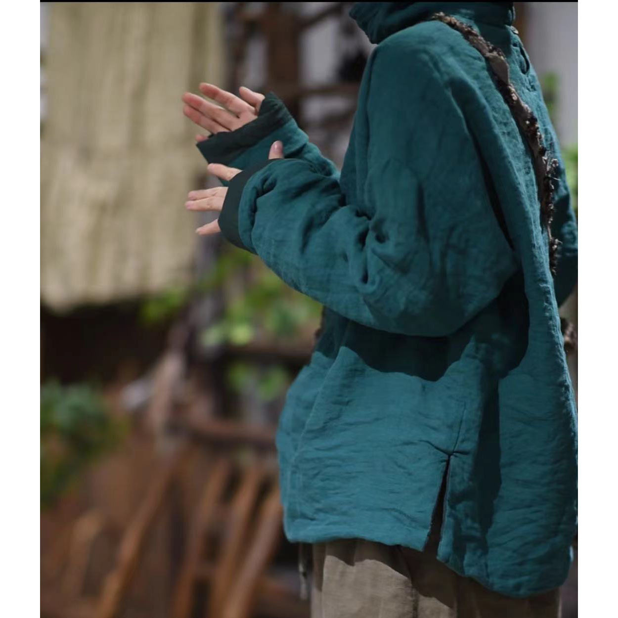 套头棉服文艺复古宽松23/10