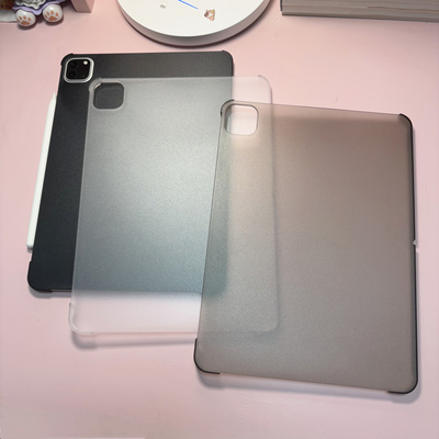 缺边2025年22适用iPad Pro11寸12.9寸2024磨砂透明外壳保护套吸笔超薄硬壳Air5无盖简约iPad13寸防弯曲后壳M5