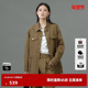 新款 款 棉质外套尤缇2025春季 TI卡其色休闲工装 风衣女巴恩风衬衫