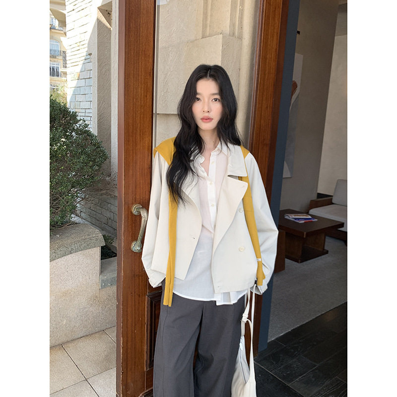 MMC DITION显瘦外套女装2026春季新款韩系百搭高级感短款风衣夹克