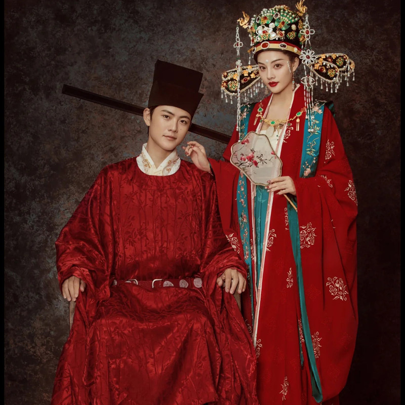 情侣写真服装影楼主题古装汉服婚纱中式婚服华裳九州走秀演出摄影