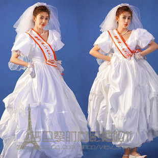 复古婚纱昭和风日系少女白色礼服拍照影楼主题艺术照个人写真服装