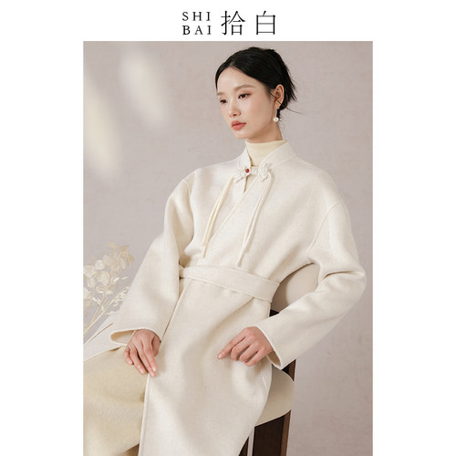 新中式100%澳毛毛呢大衣