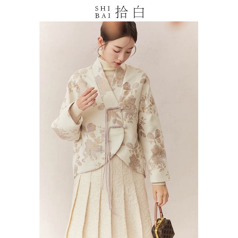拾白新中式国风印花独特高端外套
