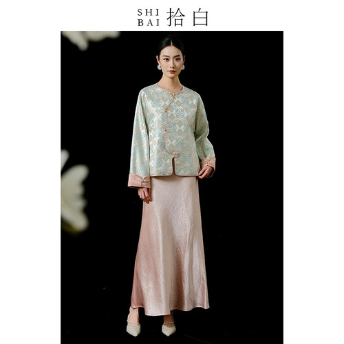 拾白新中式外套春款女装上衣