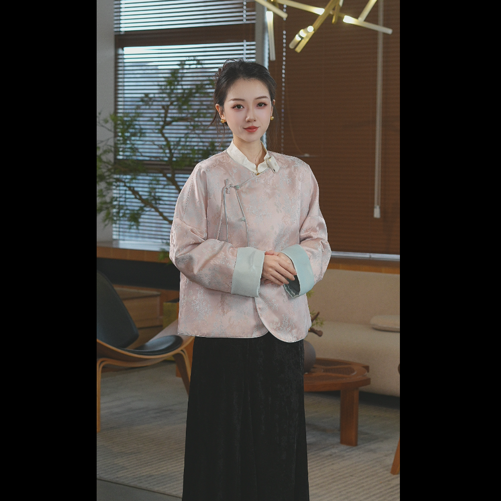 SHIBAI拾白 鹿鸣涧 新中式外套原创国风高端精致改良盘扣提花上衣,女装/女士精品,上衣,淘宝优惠券,粉丝福利购,淘宝优惠卷