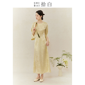 拾白新中式改良连衣裙