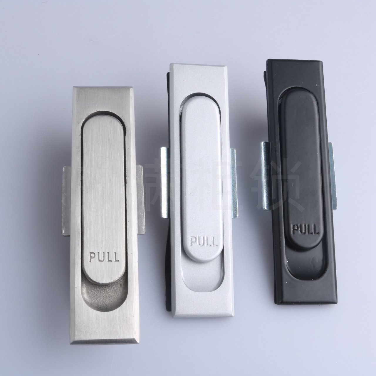 威满柜锁MS717-2亚/黑平面锁