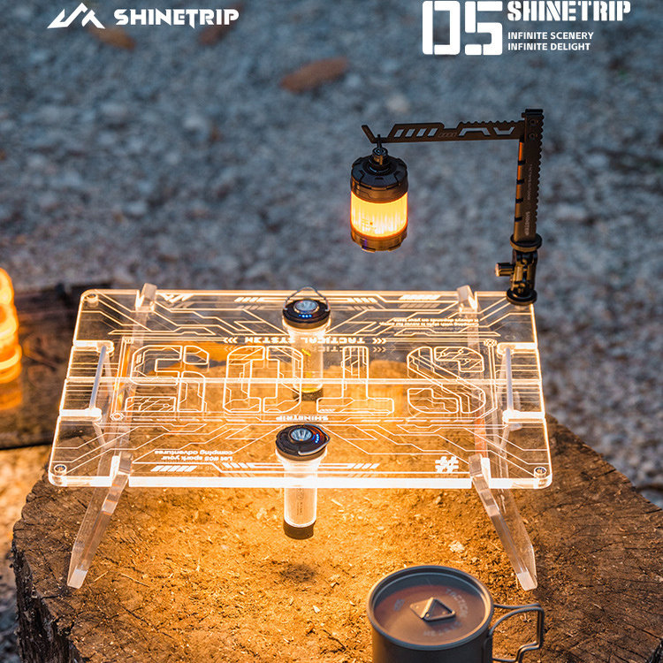 山趣户外露营亚克力单元桌板折叠桌子茶桌野外摩旅轻量化igt配件