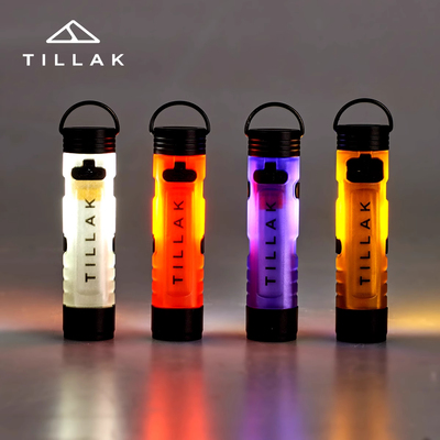 TILLAK口袋迷你手电户外钥匙夹帽氛围灯led长续航救灾应急灯