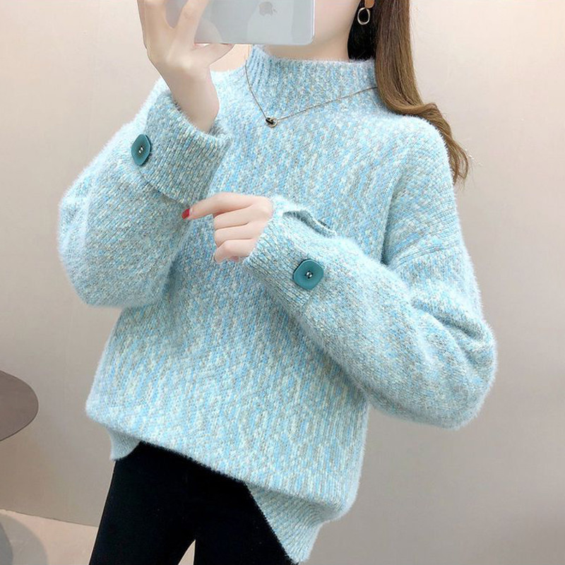 冬新款加厚雪尼尔毛衣女春秋