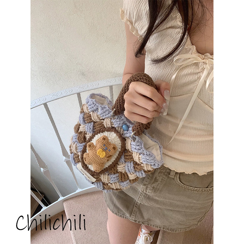 chilichili原创设计手工编织包钩织钩针手提包手工diy材料包成品
