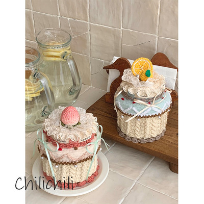 CHILI原创设计手工DIY钩织设计化妆耳首饰收纳钩针小包材料包成品