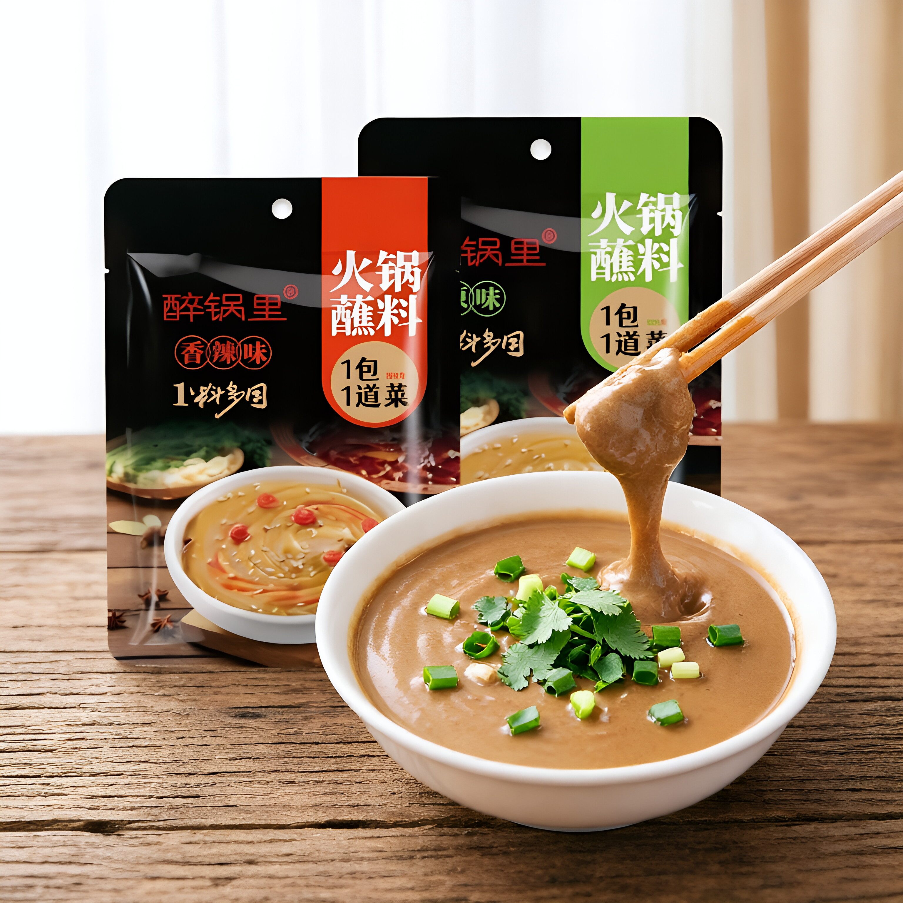 香辣酱家用酱料干碟蘸酱花生麻酱沾料调料底料火锅蘸酱香辣原味