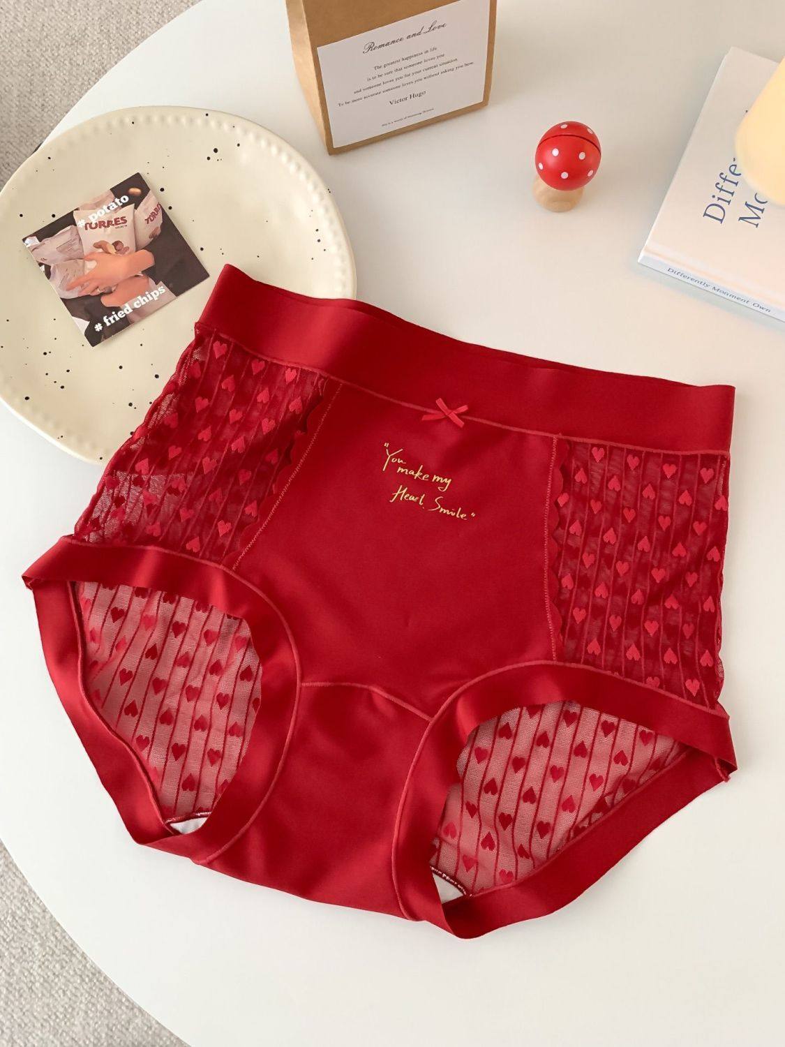 2025本命年大红款新款女士裤高腰收腹提臀舒适透气内裤新年转运