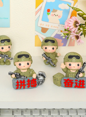 柏福顺退伍军人纪念品装饰摆件
