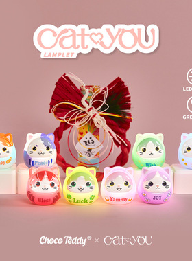 星璇祝福新开运达摩猫装饰摆件