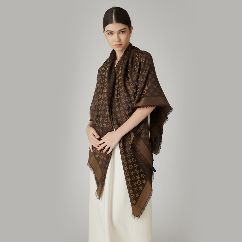 贝拉凤凰外搭桑蚕丝羊毛披肩丝巾