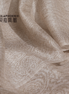 【镇店热卖】贝拉凤凰老钱风纯山羊绒围巾腰果提花披肩女外搭