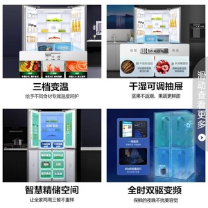 Ronshen/容声 BCD-465WRK1FPG十字对开变频智能控温家用除菌冰箱