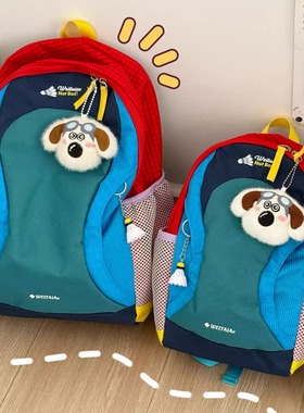 双肩包女户外轻量化运动羽毛球包彩色拼接可爱小背包书包旅行包