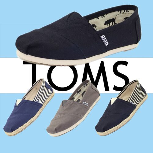 正品男鞋情侣经典一脚蹬TOMS平底