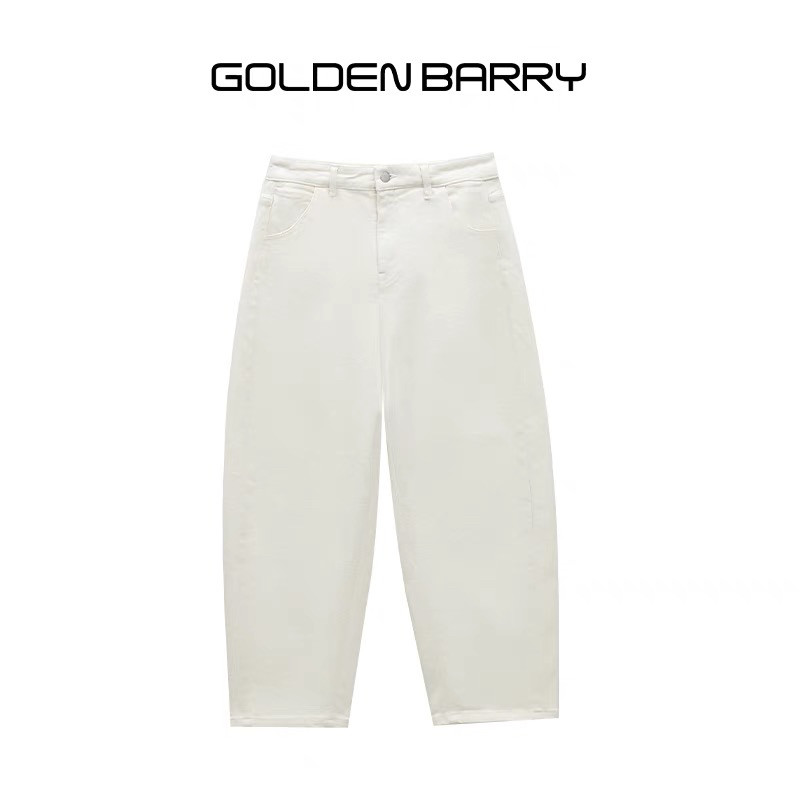 GOLDEN BARRY金和百瑞2024年冬季清爽时髦磨毛九分镰刀裤522009,女装/女士精品,牛仔裤,淘宝优惠券,粉丝福利购,淘宝优惠卷