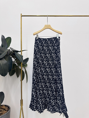 GOLDENBARRY| 金和百瑞 310123法式荷叶边碎花大摆裙