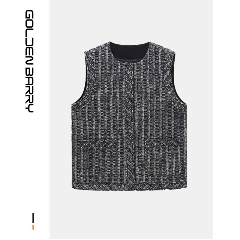 GOLDEN BARRY金和百瑞撞色设计小香风马甲短裙套装123156/311281,女装/女士精品,马夹,淘宝优惠券,粉丝福利购,淘宝优惠卷