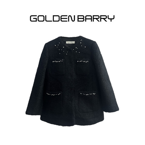 GOLDEN BARRY金和百瑞2024冬季珍珠领小香风外套124098