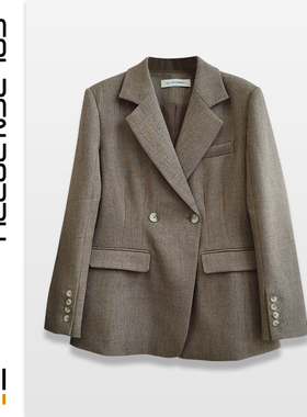 GOLDENBARRY|金和百瑞100144秋季高级复古干练肌理感版型挺括西装