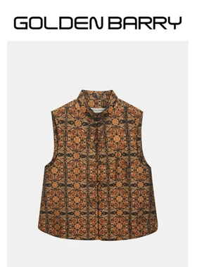 GOLDEN BARRY金和百瑞2024年冬季立领新中式美学夹棉马甲172006