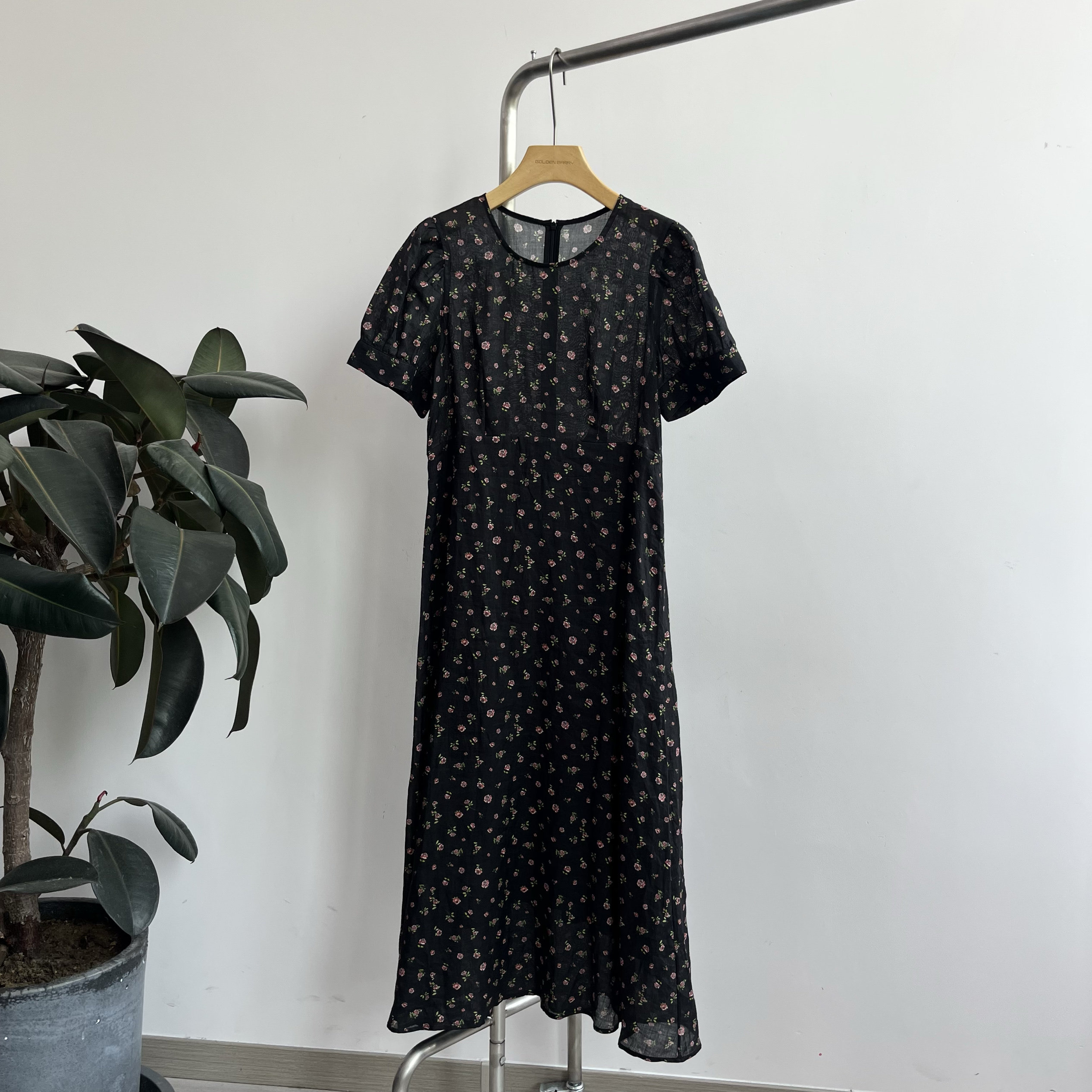 GOLDEN BARRY｜金和百瑞2025年夏301250女装碎花苎麻连衣裙女,女装/女士精品,连衣裙,淘宝优惠券,粉丝福利购,淘宝优惠卷