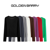 GOLDEN 打底衫 BARRY金和百瑞202454早秋女装 纯色系天丝羊毛修身