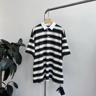 GOLDENBARRY|金和百瑞2025年夏201994/-1简奢双织肌理Polo衫女