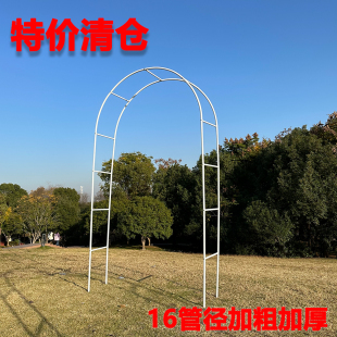特价铁艺葡萄架植物攀爬铁线莲蓝雪花月季拱形拱门花架爬藤架支架