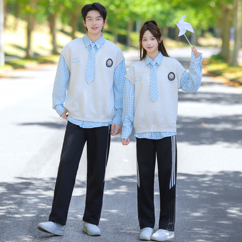 情侣装秋季卫衣外套套装初中学生班服高中生校服运动会开幕式服装