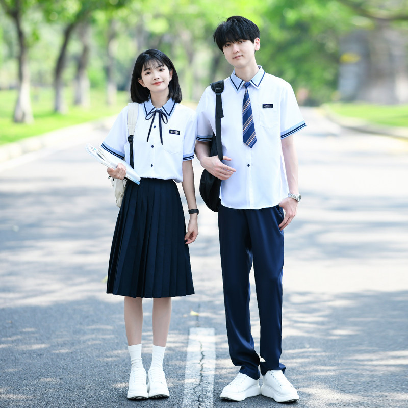 夏季学院风初中生班服套装高中生朗诵合唱演出衬衫JK制服小学校服