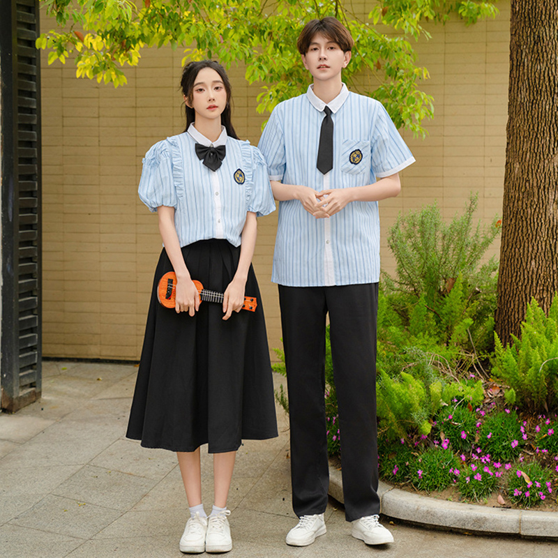 小学生朗诵合唱演出服初中生高中生运动会毕业班服校服学院风套装