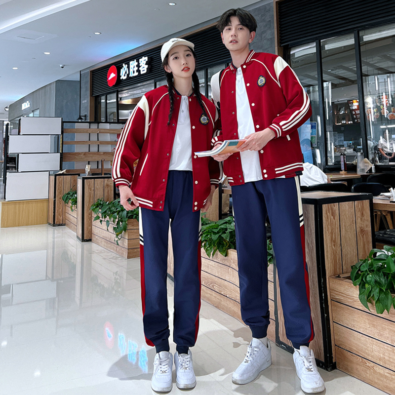 情侣装秋冬季新款外套套装学生班服运动会三件套初中生高中生校服