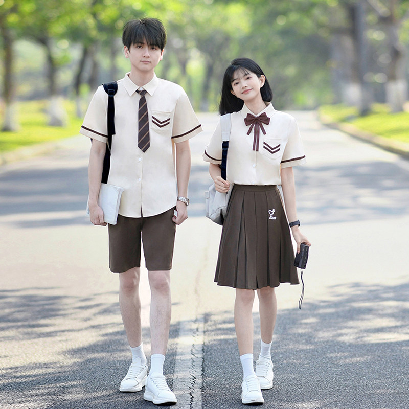 毕业班服初中生学院风夏季衬衫JK制服套装高中小学生合唱演出校服