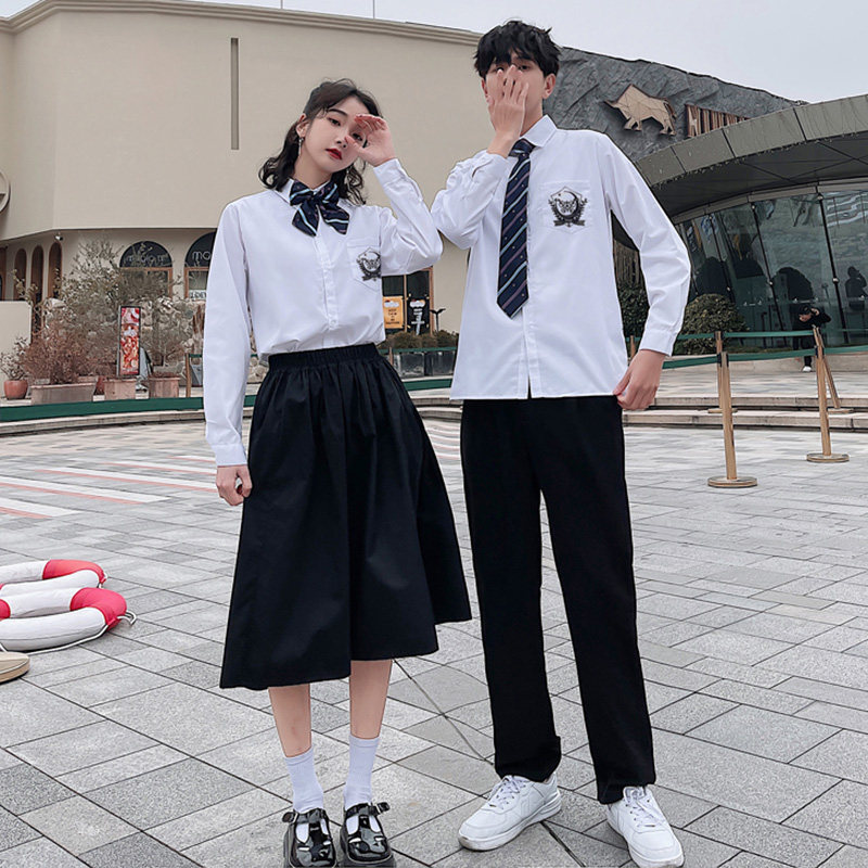 毕业班服学院风套装高中学生运动会校服初中生朗诵大合唱演出服装