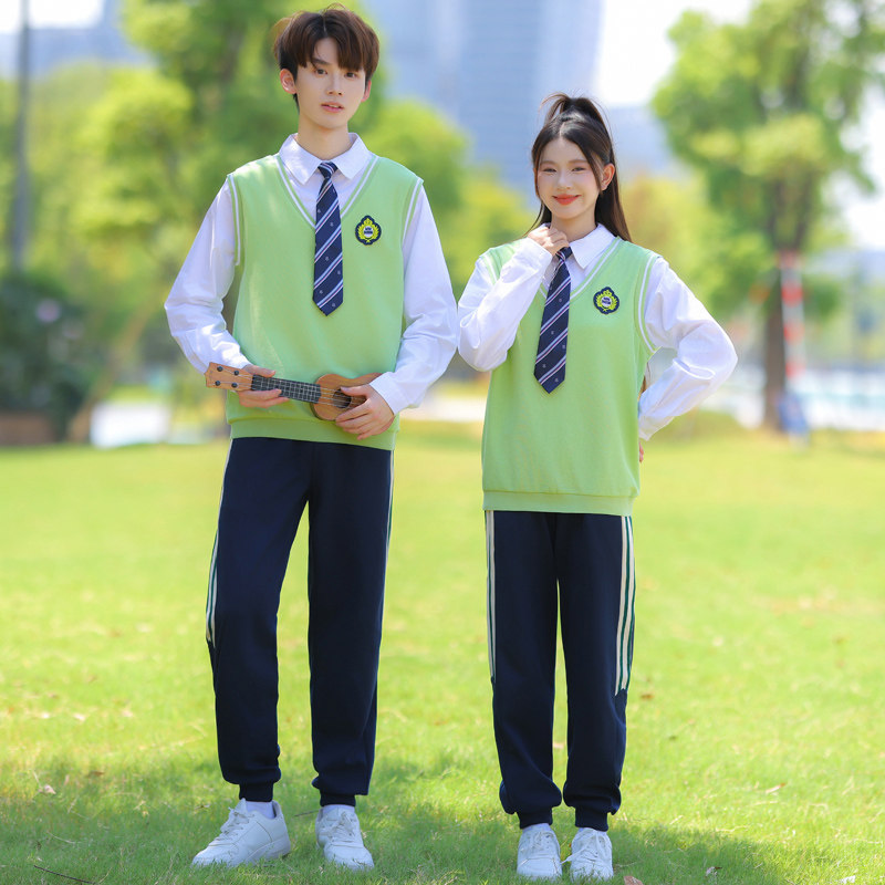 学院风班服初中生长袖卫衣校服套装小学生高中生秋季运动会入场服