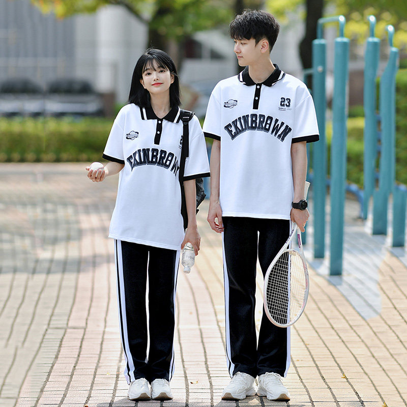 毕业班服夏季班服学生学院风JK套装初高中短袖情侣装夏装潮流